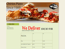 Tablet Screenshot of chiriospizza.com